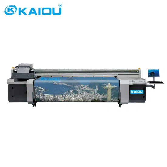 Hochgeschwindigkeits-LED-Härtungs-Flachbettdrucker Kaiou 3200HD Hybrid-Rolle-zu-Rolle-UV-LED-Drucker Hochreduktions-UV-Drucker zu verkaufen